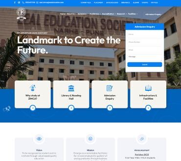 MBA College design and development in Pune by V3S Web Solutions